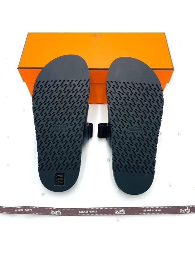 Chypre Calfskin Sandals Black - HERMES - BALAAN 8