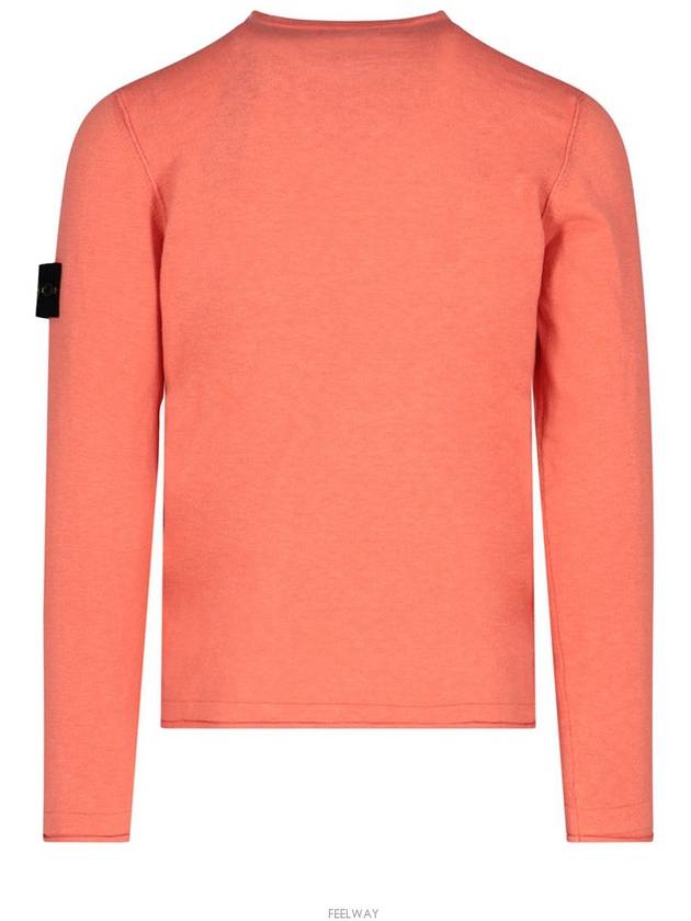 Wappen Patch Crew Neck Knit Top Orange - STONE ISLAND - BALAAN 4