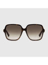 low nose bridge fit rectangular sunglasses dark tortoiseshell acetate 706690J07402323 - GUCCI - BALAAN 1