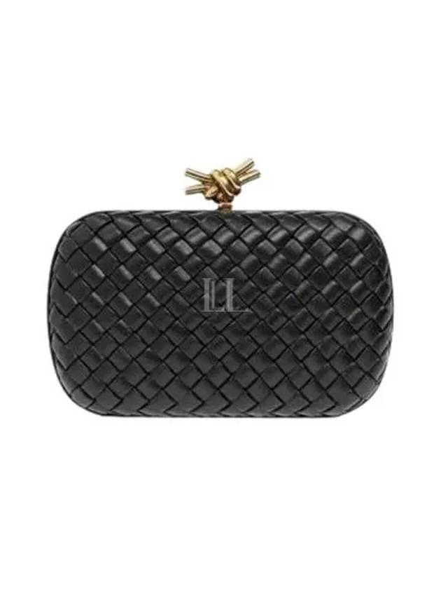 Knot Minaudiere Pouch Bag Black - BOTTEGA VENETA - BALAAN 2