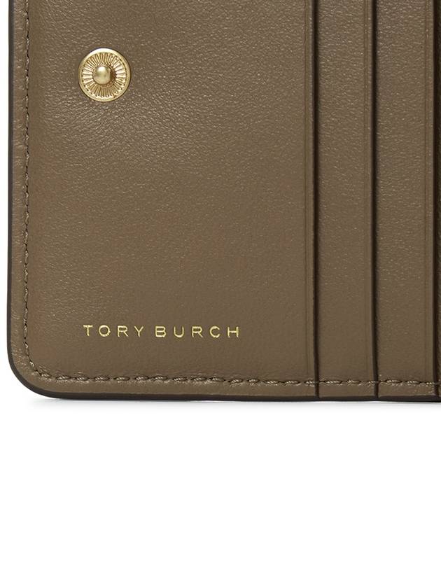 Kira Chevron Bifold Bifold Wallet Light Dark Beige - TORY BURCH - BALAAN 9