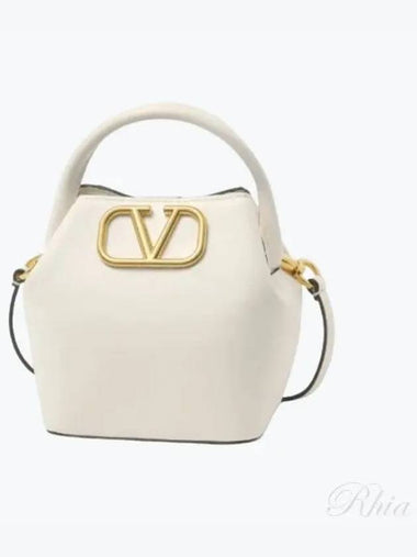 V Logo Signature Women s Bucket Bag P0Y08VNL 098 - VALENTINO - BALAAN 1