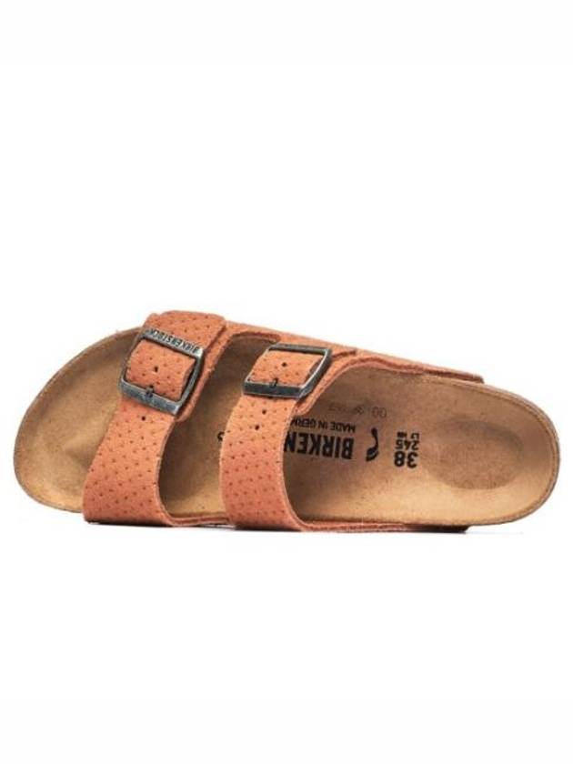 Arizona Perforated Suede Slippers Orange - BIRKENSTOCK - BALAAN 3