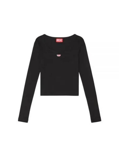 T-Ballet-D Logo Long Sleeve T-Shirt Black - DIESEL - BALAAN 2