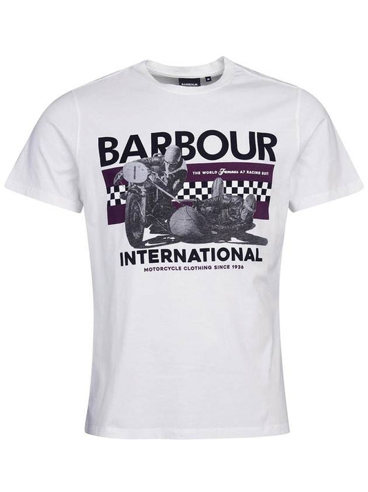 International Racer Short Sleeve T-Shirt White - BARBOUR - BALAAN.