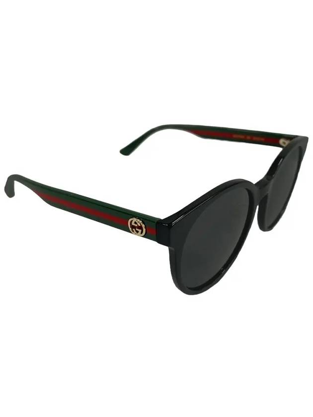 Eyewear Logo Round Asian Fit Sunglasses Black - GUCCI - BALAAN 5