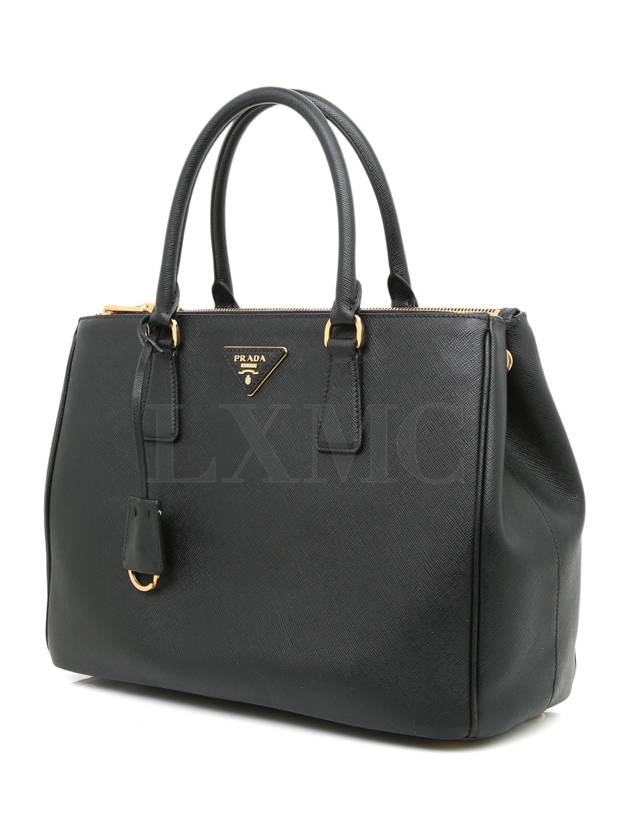 Galleria Saffiano Double Zipper Tote Bag Black 1BA274 - PRADA - BALAAN 2