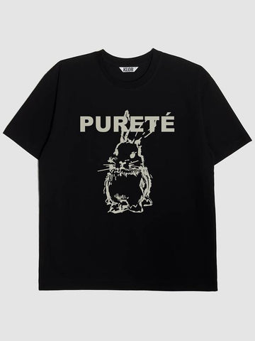 UNISEX Purete Graphic Short Sleeve T Shirt BLACK - KLOR - BALAAN 1