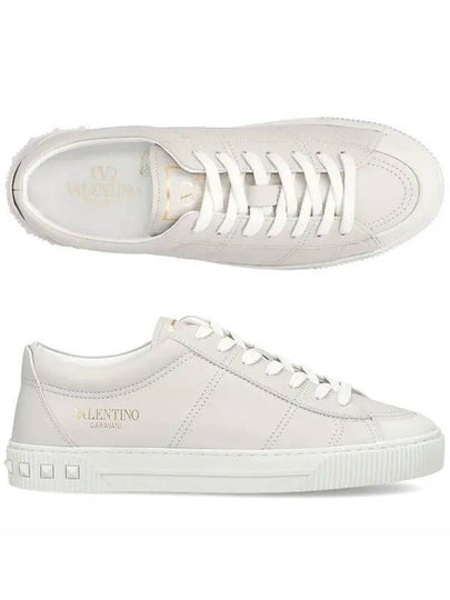 Men's Cityplanet Leather Low Top Sneakers White - VALENTINO - BALAAN 2