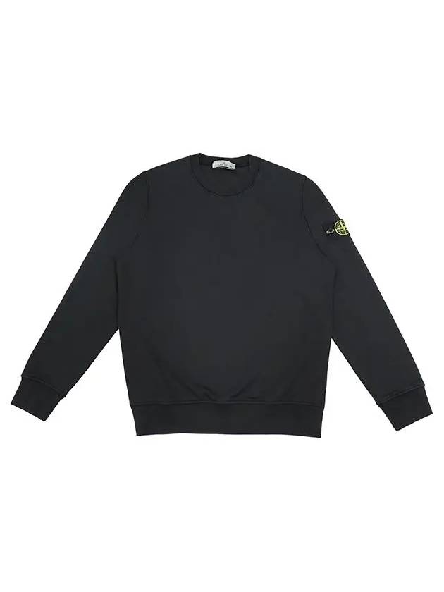 6100044 Organic Cotton Fleece Sweatshirt Black - STONE ISLAND - BALAAN 3