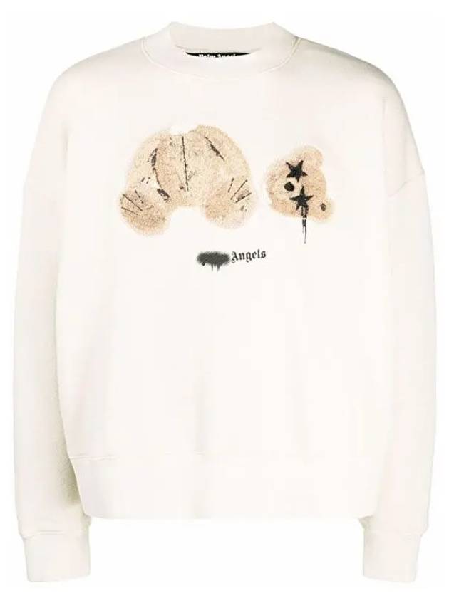 Star Bear Crew Neck Sweatshirt Light Grey - PALM ANGELS - BALAAN 2