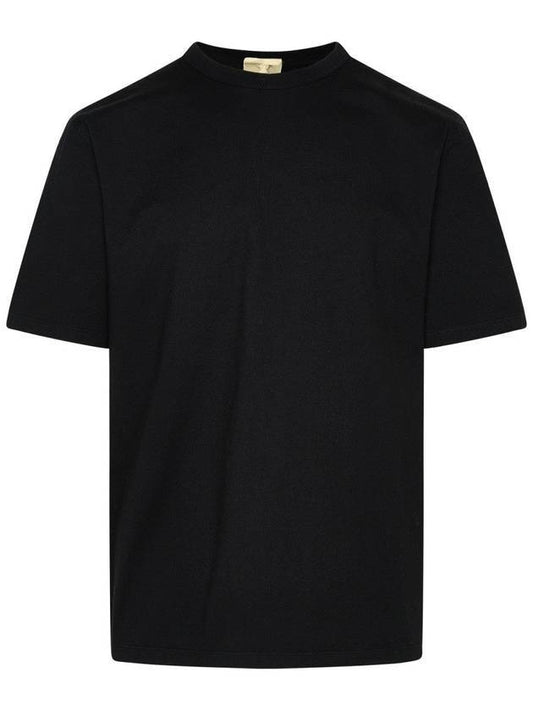 Men's Logo Patch Back Short Sleeve T-Shirt Black - TEN C - BALAAN 1