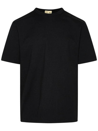 Men's Logo Patch Back Short Sleeve T-Shirt Black - TEN C - BALAAN 1