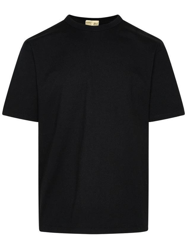 Men's Logo Patch Back Short Sleeve T-Shirt Black - TEN C - BALAAN 1