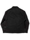 Triangle Logo Wool Shirt Zip Up Jacket Black - PRADA - BALAAN 3