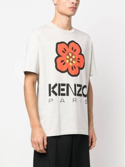 Boke Flower Short Sleeve T-Shirt Pale Grey - KENZO - BALAAN 2