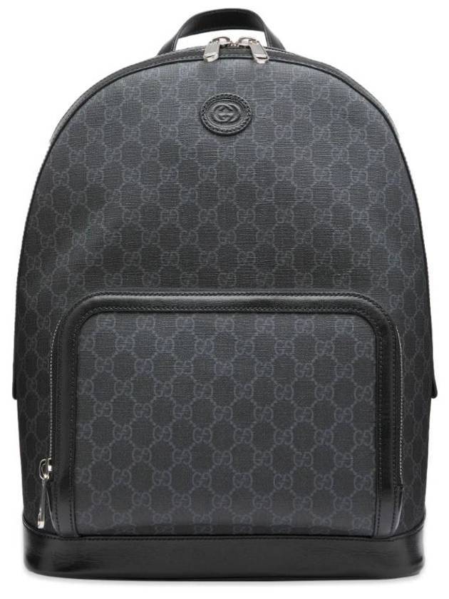 Interlocking GG Supreme Canvas Backpack Black - GUCCI - BALAAN 1