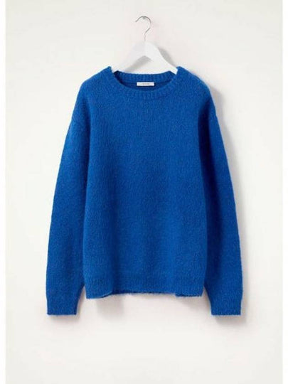 Melange Effect Brush Yarn Knit Top Blue - LEMAIRE - BALAAN 2