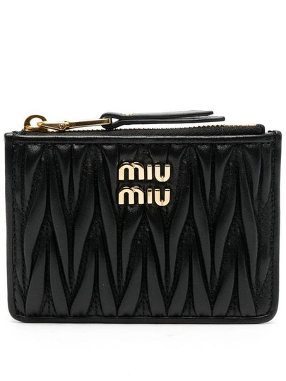 Matelasse Nappa Leather Card Wallet Black - MIU MIU - BALAAN 2