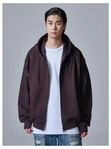 Zipper Hood Light Jersey Zip up Brown Domestic Product - JUUN.J - BALAAN 1