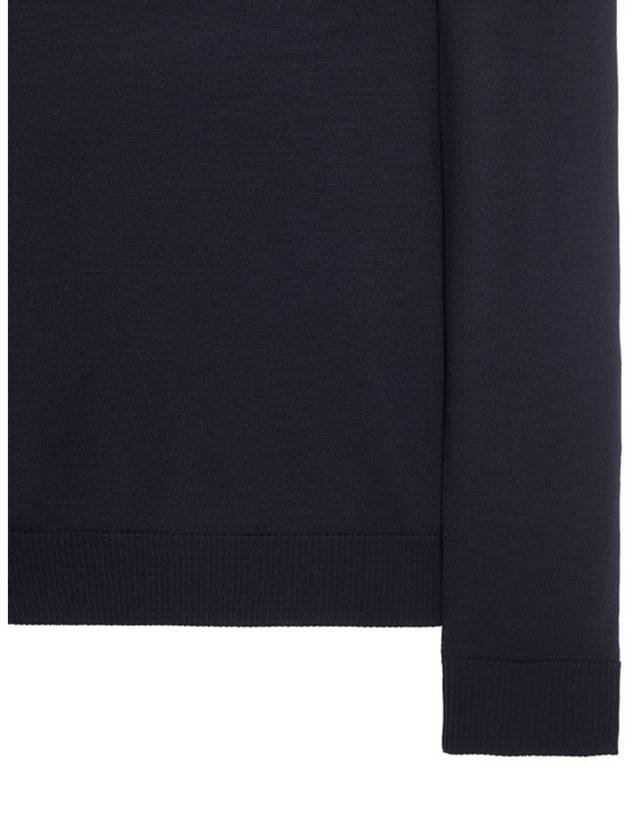 Wappen Patch Virgin Wool Turtleneck Navy - STONE ISLAND - BALAAN 5