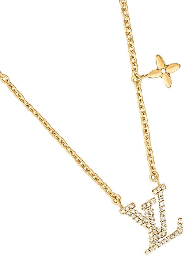 LV Iconic Crystal Necklace Gold - LOUIS VUITTON - BALAAN 3