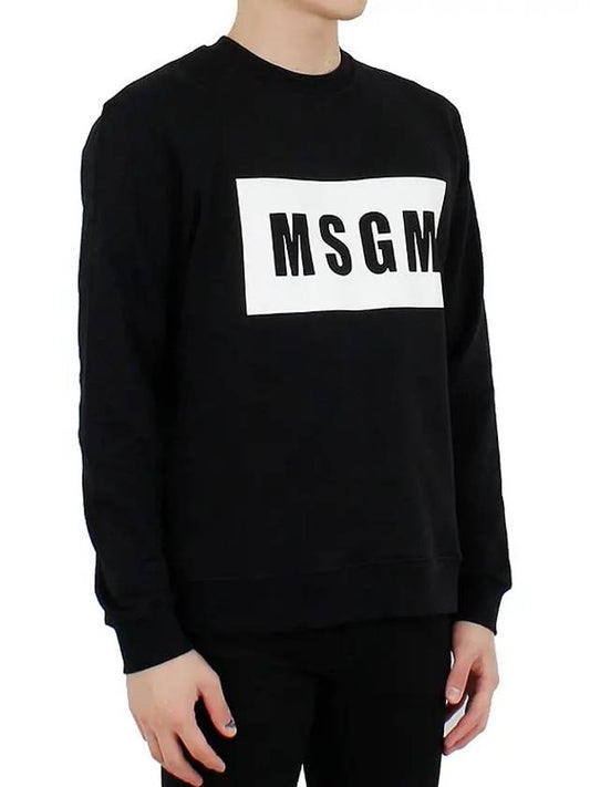 20 S S Men's Square Logo Sweatshirt 2840MM68 99 - MSGM - BALAAN 1