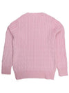 Kids Pony Embroidery Cable Knit Pink 702674 018 - POLO RALPH LAUREN - BALAAN 3