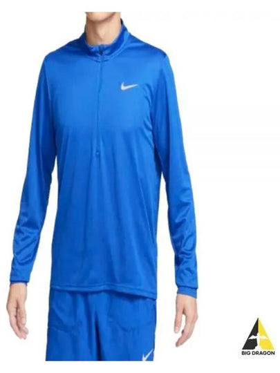 Men's Dry Fit Pacer Half Zip Long Sleeves T Shirt Blue - NIKE - BALAAN 2