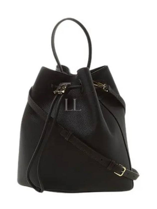 Small Grainy Leather TB Bucket Bag Black - BURBERRY - BALAAN 2