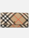 Check Continental Long Wallet Beige - BURBERRY - BALAAN 2