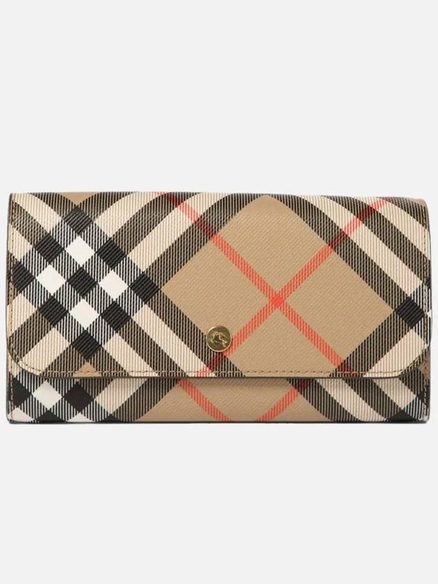 Check Continental Long Wallet Beige - BURBERRY - BALAAN 2