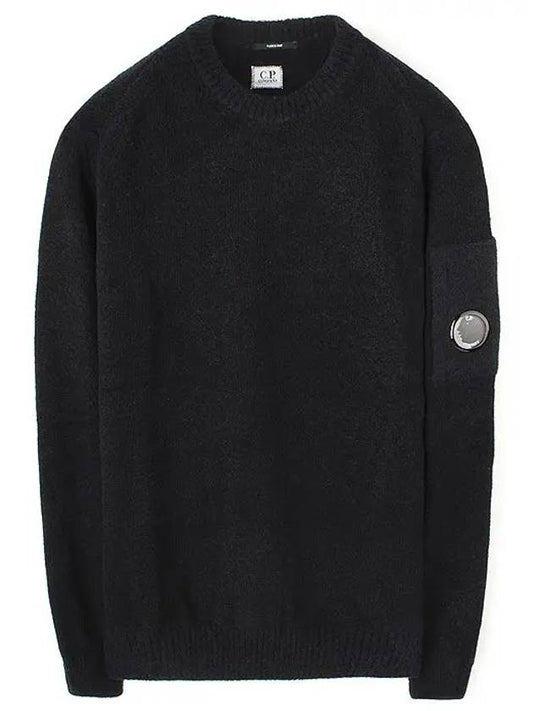 Crew Neck Wool Knit Top Black - CP COMPANY - BALAAN 2