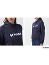 Logo Embroidered Drawstring Hoodie Dark Blue - SUNNEI - BALAAN 7