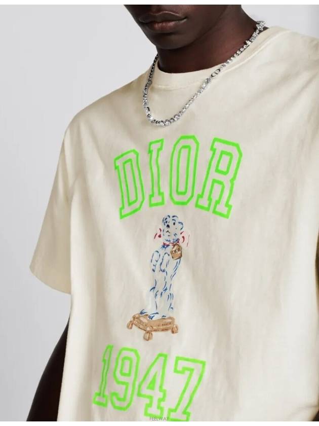 Barbie 1947 Casual Fit Short Sleeve T-Shirt Beige - DIOR - BALAAN 3