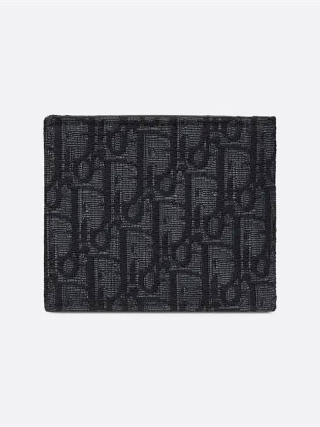 Wallet Black  Oblique Jacquard - DIOR - BALAAN 3