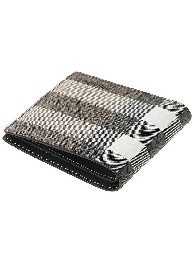 Check Leather International Bifold Wallet Dark Birch Brown - BURBERRY - BALAAN 5