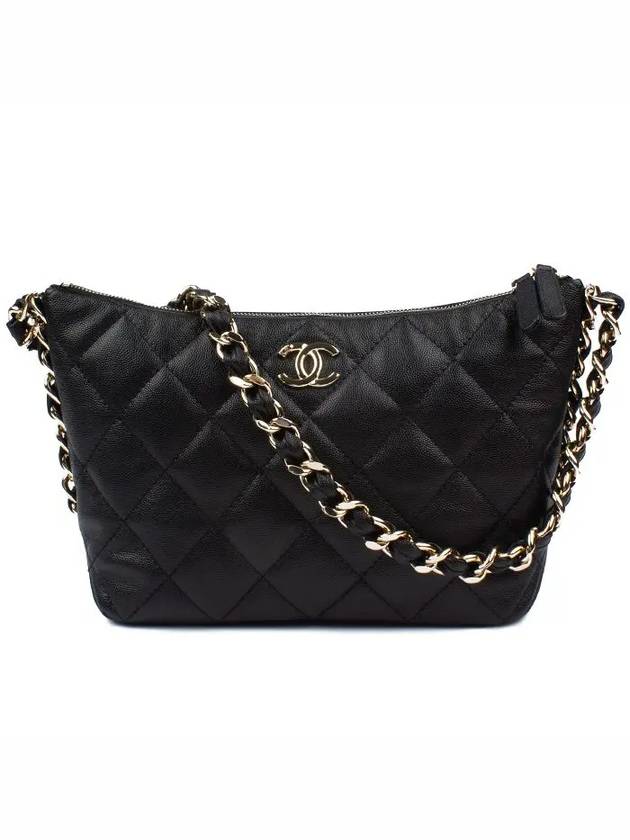 CC Logo Chain Hobo Shoulder Bag Black - CHANEL - BALAAN 2