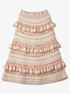 Clover Crochet Midi A Line Skirt Pink Cream - ZIMMERMANN - BALAAN 2