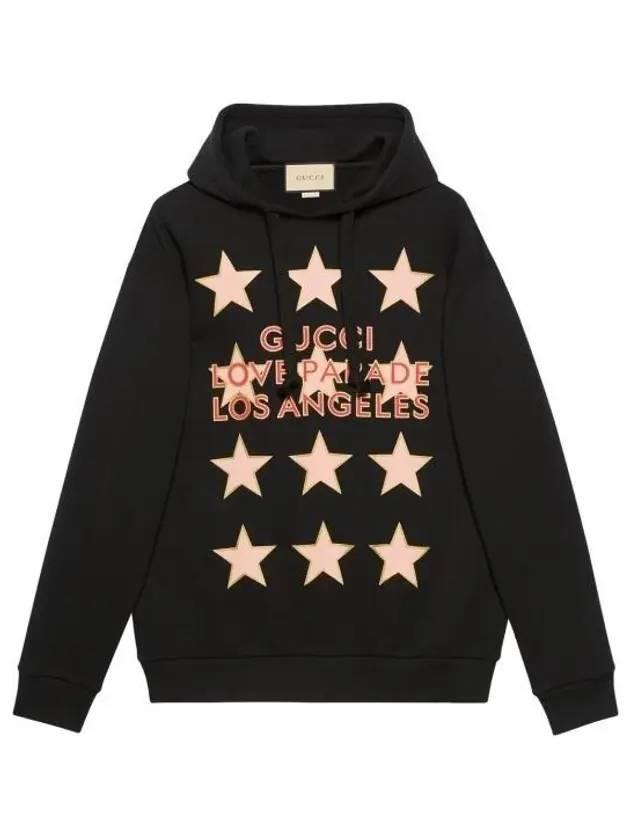 Love Parade Logo Print Hoodie Black - GUCCI - BALAAN.