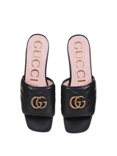 Double G Matelasse Slippers Black - GUCCI - BALAAN 2