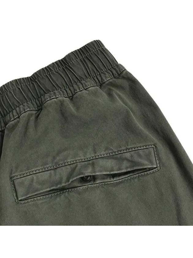 Stretch Cotton Cargo Straight Pants Green - STONE ISLAND - BALAAN 8