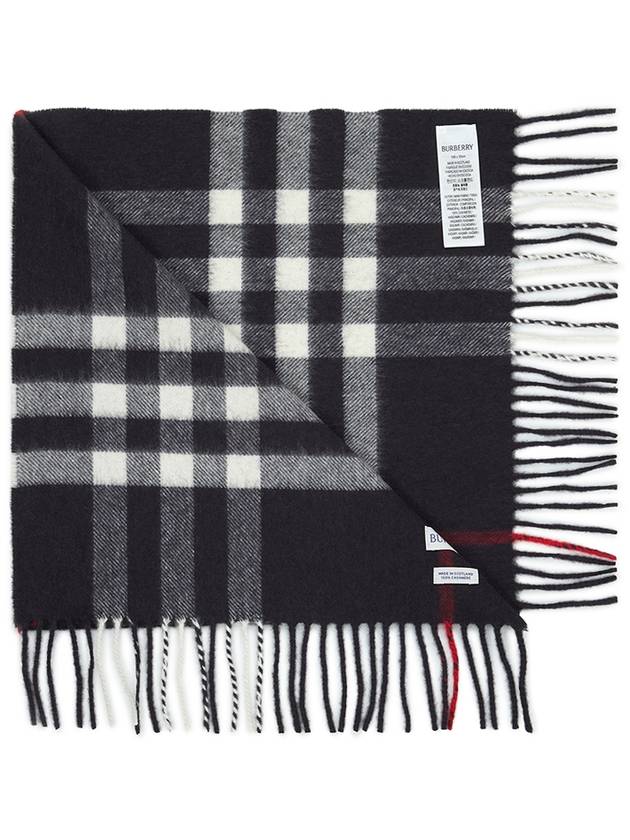 Check Cashmere Scarf Navy - BURBERRY - BALAAN 4