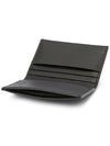 V Logo Signature Leather Card Wallet Black - VALENTINO - BALAAN 6