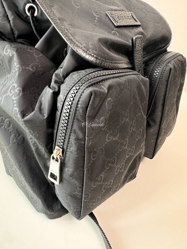 GG Pocket Nylon Backpack BLack - GUCCI - BALAAN 9