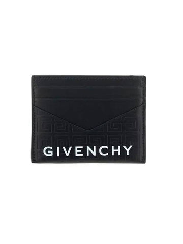Logo 4G Monogram Card Wallet Black - GIVENCHY - BALAAN 1