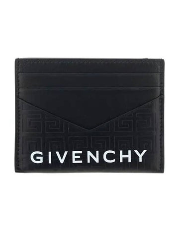 Logo 4G Monogram Card Wallet Black - GIVENCHY - BALAAN 1