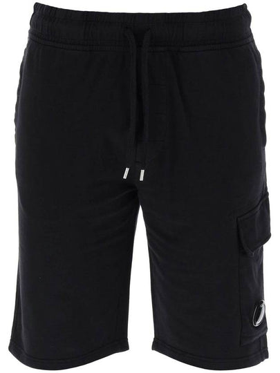 Light Fleece Utility Shorts Black - CP COMPANY - BALAAN 2