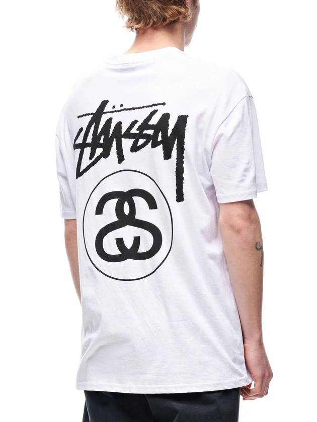 Same day domestic delivery Men s Solid Stock Link SS T Shirt TEE WHITE - STUSSY - BALAAN 5