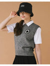 Crew neck knit vest GRAY - MONBIRDIE GOLF - BALAAN 3